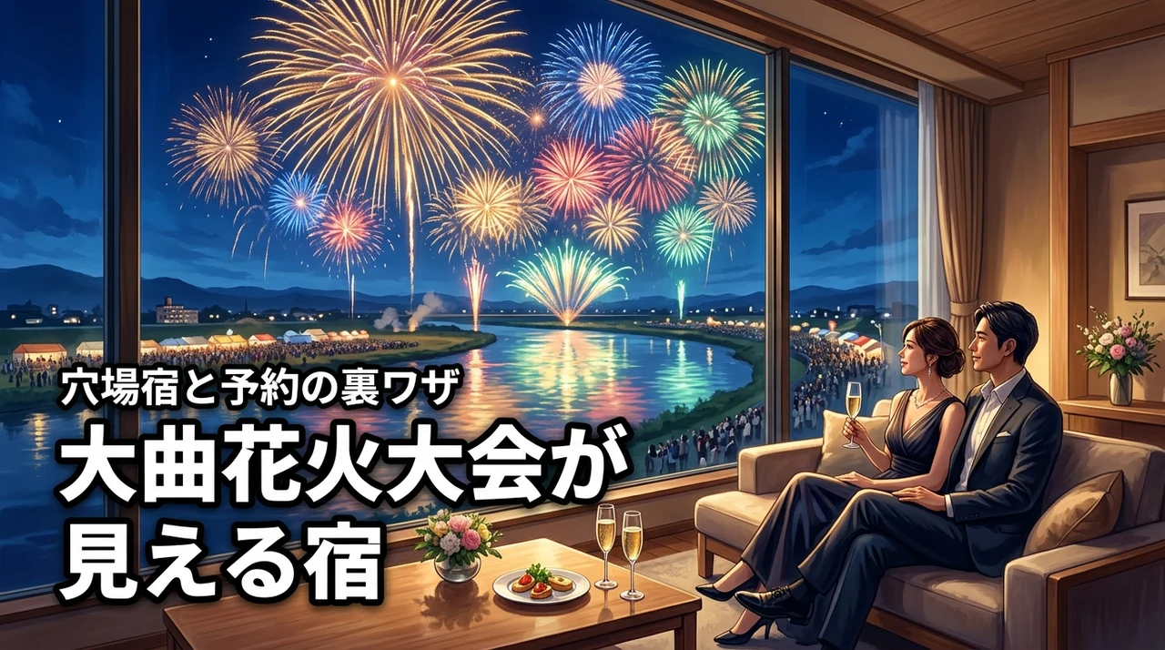 2026の大曲花火大会はホテルから見える？穴場のおすすめ宿や予約の裏ワザ！